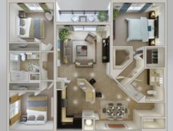 Three Bedroom Apartment Home Design Plans